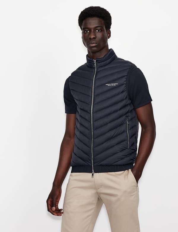 Armani Exchange Dunväst Blå L Man