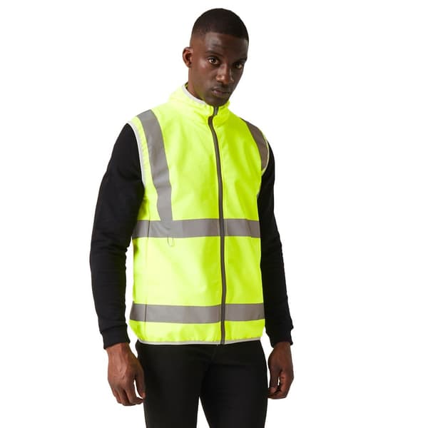 Regatta Mens Pro Hi-Vis-väst med full dragkedja