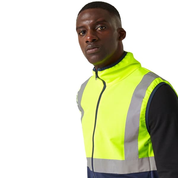 Regatta Mens Pro Hi-Vis-väst med full dragkedja