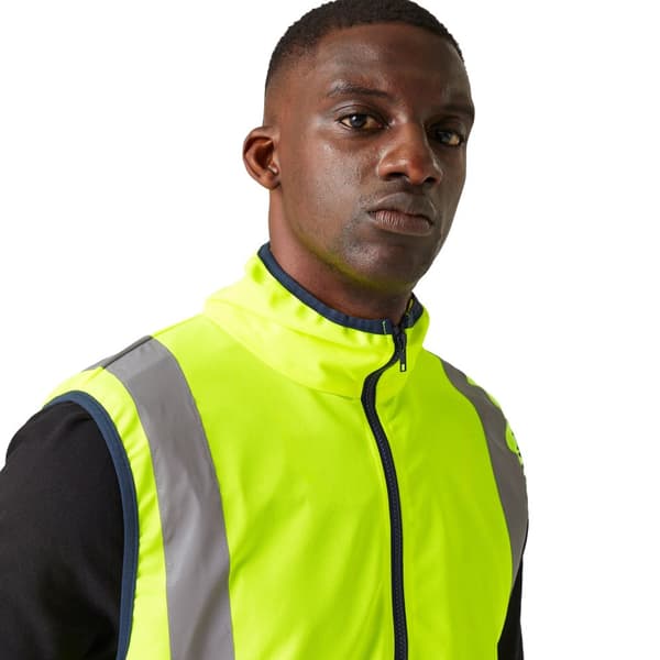 Regatta Mens Pro Hi-Vis-väst med full dragkedja