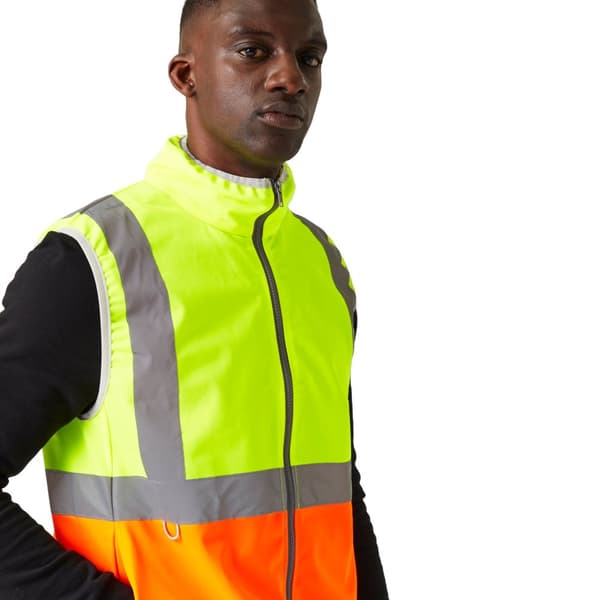 Regatta Mens Pro Hi-Vis-väst med full dragkedja