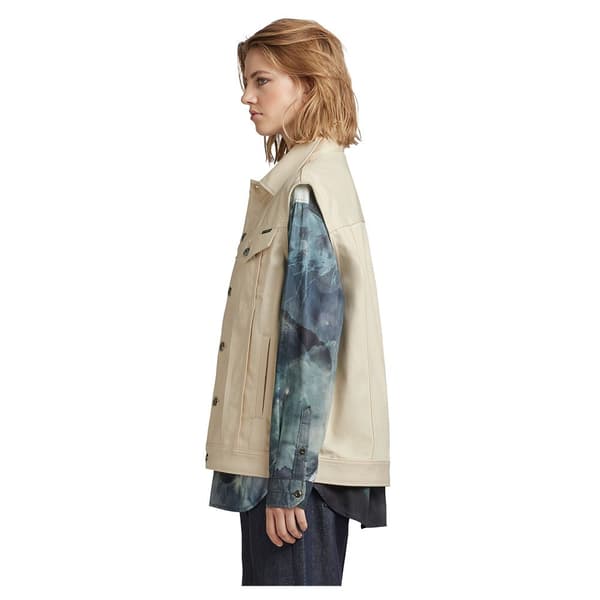 G-star Väst Oversized Denim Beige S Kvinna