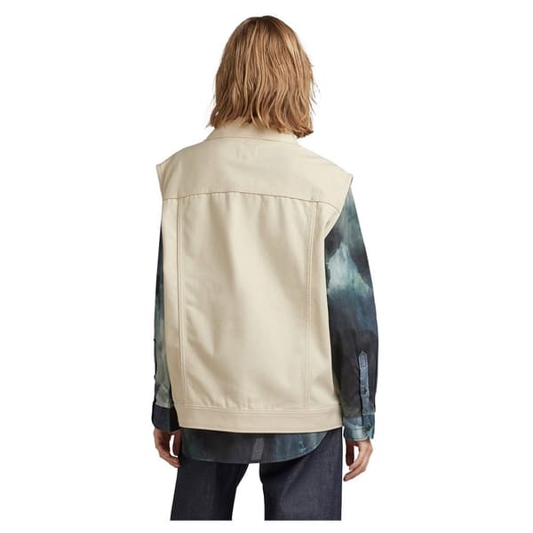 G-star Väst Oversized Denim Beige S Kvinna