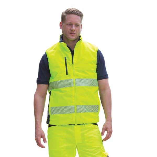 SAFE-GUARD by Result Mens Reversible Soft Padded Gilet