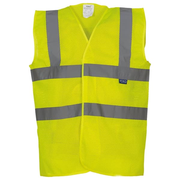 Yoko Unisex-voksen mesh-hi-vis vest til voksne