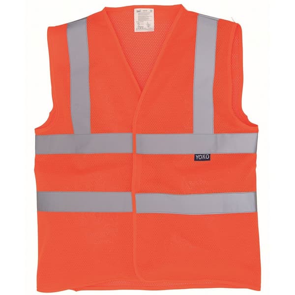 Yoko Unisex-voksen mesh-hi-vis vest til voksne