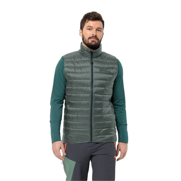 Jack Wolfskin Pilvi Down Vest Grå S Mand