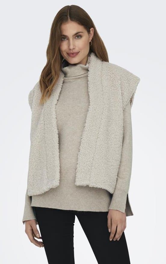 Only - onlNaya Teddy Waistcoat Beige L