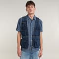 Miniatyrbillede 1 af 7: G-star D24883-d577 Vest Blå XL Mand