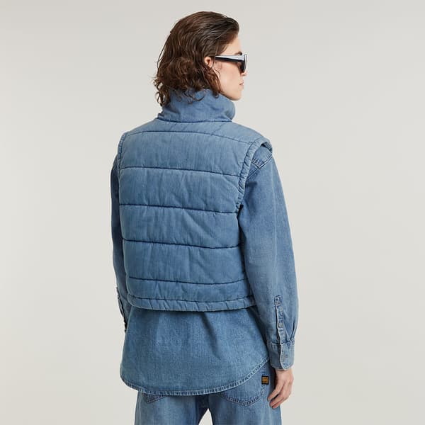 G-star Mae Vest Blå L Kvinde