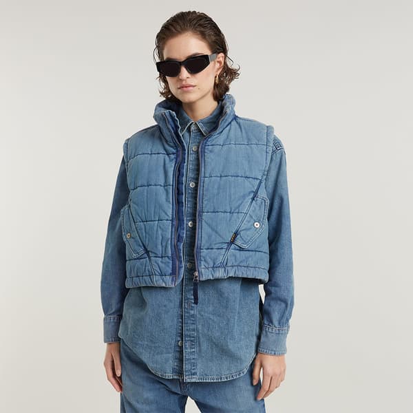 G-star Mae Vest Blå L Kvinde
