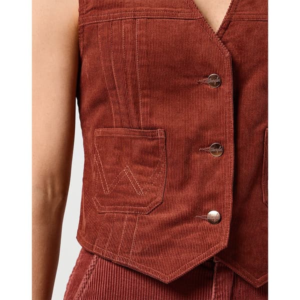 Wrangler Femme Vest Brun L Kvinde