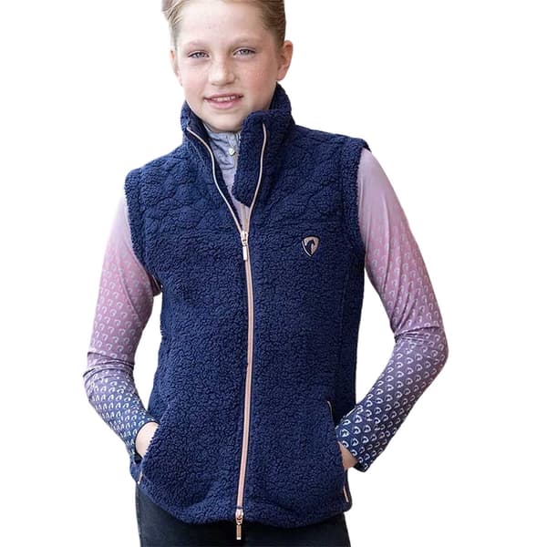 HyFASHION Childrens/Kids Elevate Mizs Teddy Fleece Gilet Navy 13-14 Years