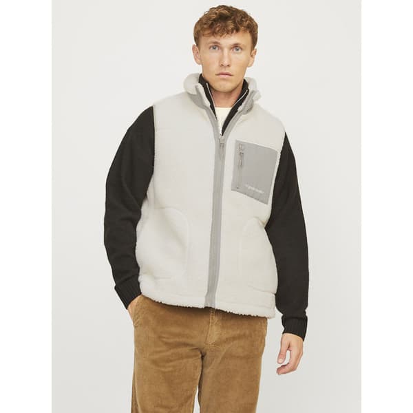 Jack & Jones 12260453 Teddy Väst Grå M Man