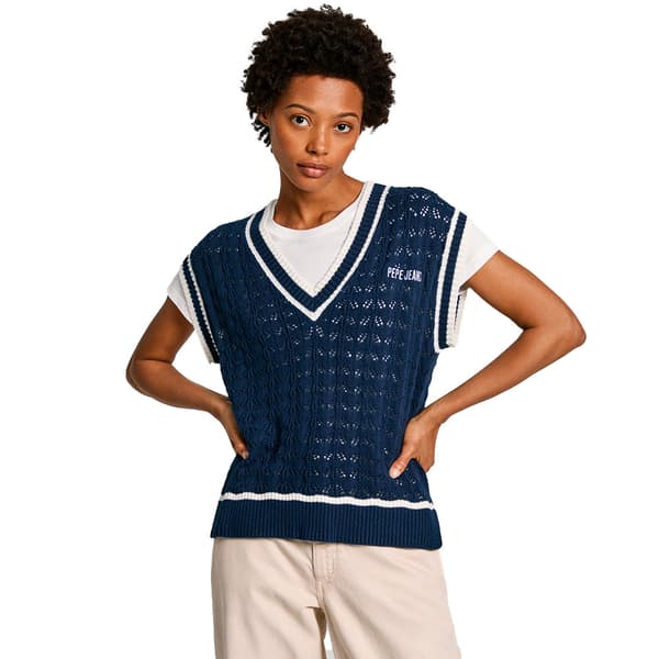 Pepe Jeans Iva Vest Väst Blå M Kvinna