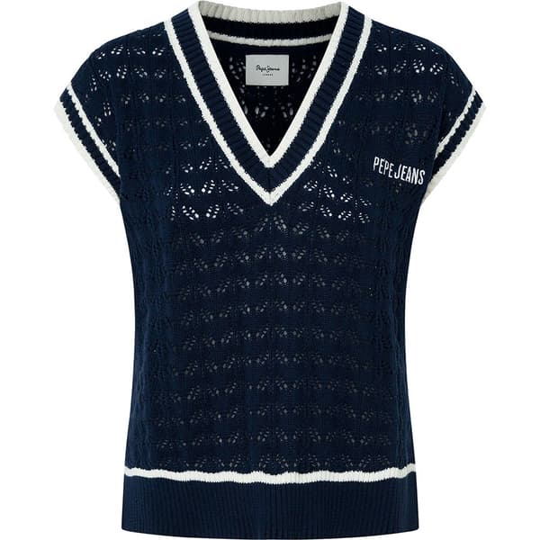 Pepe Jeans Iva Vest Väst Blå S Kvinna
