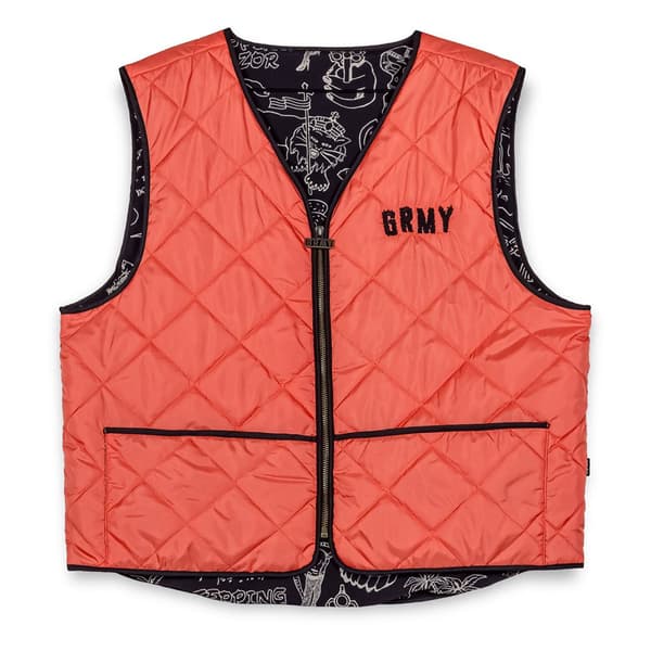 Grimey The Toughest Quilted Liivi Oranssi XL Mies