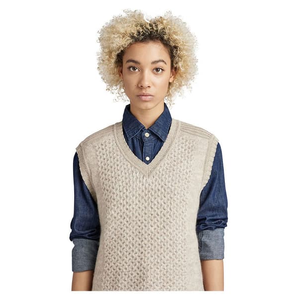 G-star Structure Slipover Väst Beige L Kvinna