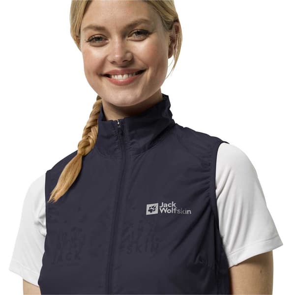 Jack Wolfskin Morobbia Wind Vest Grå S Kvinde