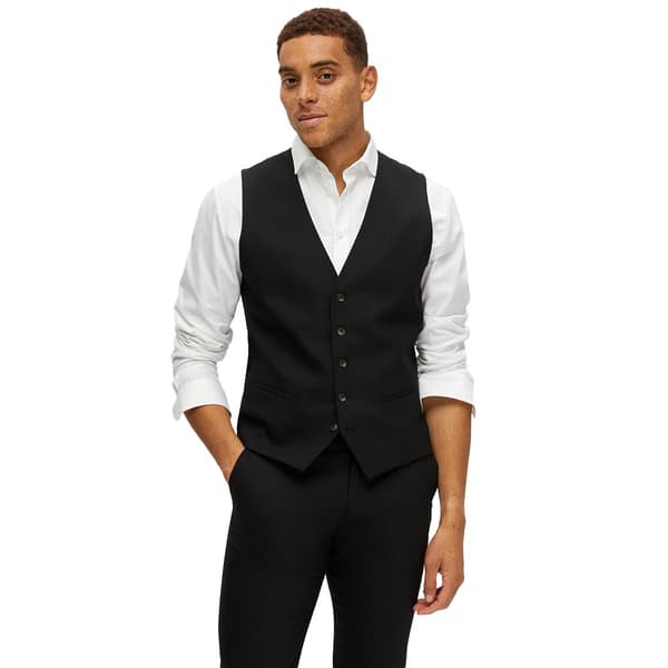 Selected Neil Slim Fit Vest Sort 50 Mand