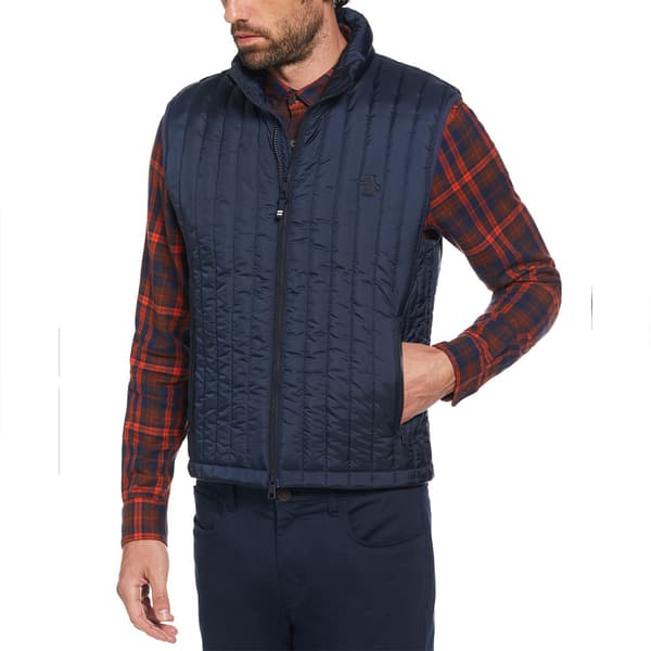 Original Penguin Rec Fill Vertical Quilted Väst Blå M Man