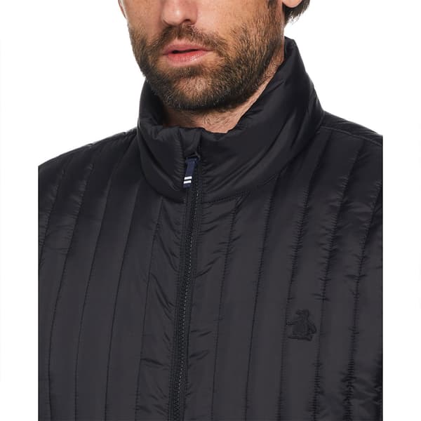 Original Penguin Rec Fill Vertical Quilted Väst Svart M Man