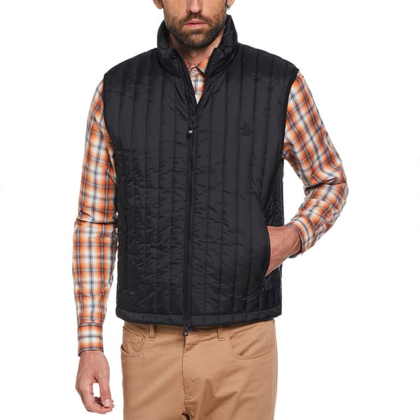 Original Penguin Rec Fill Vertical Quilted Väst Svart M Man