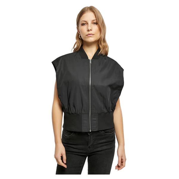 Urban Classics Recycled Bomber Vest Sort 4XL Kvinde