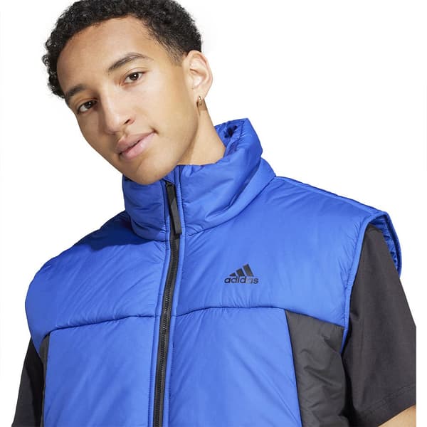 Adidas 3 Stripes Puffy Liivi Sininen L Mies