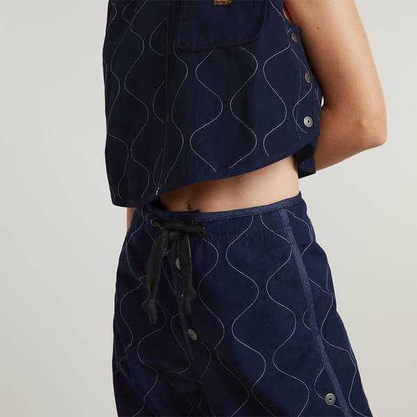 G-star Quilted Väst Blå L Kvinna