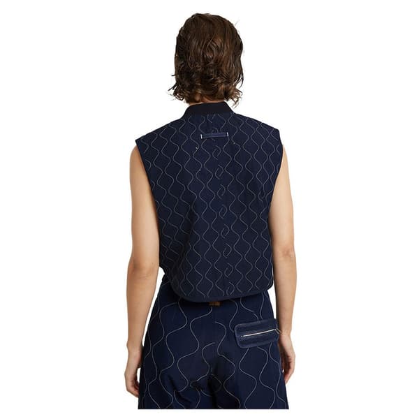 G-star Quilted Väst Blå L Kvinna