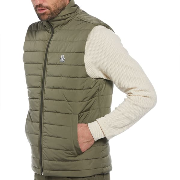 Original Penguin Lightweight Polyfill Väst Grönt S Man