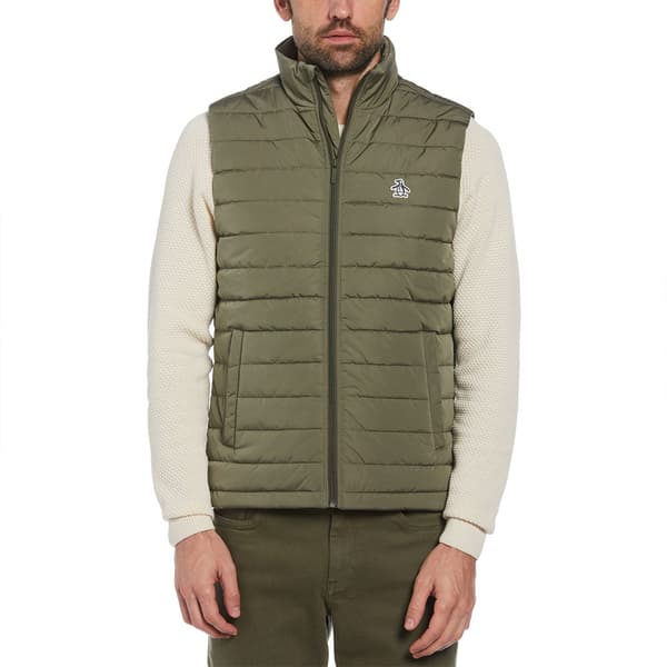 Original Penguin Lightweight Polyfill Väst Grönt S Man