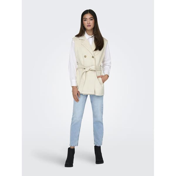 Only Diane Faux Vest Beige M Kvinde