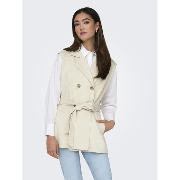 Only Diane Faux Vest Beige M Kvinde