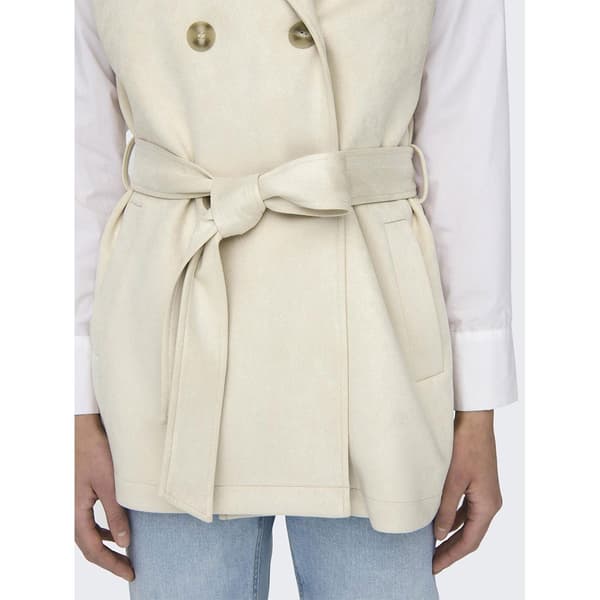 Only Diane Faux Väst Beige L Kvinna