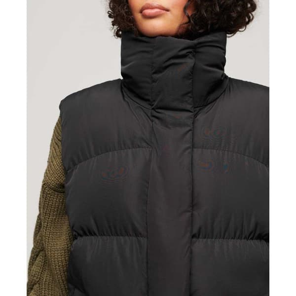 Superdry W5011803a Väst Svart M Kvinna