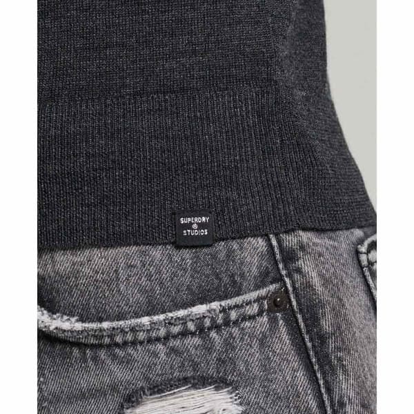 Superdry Studios Merino Väst Svart XL Kvinna