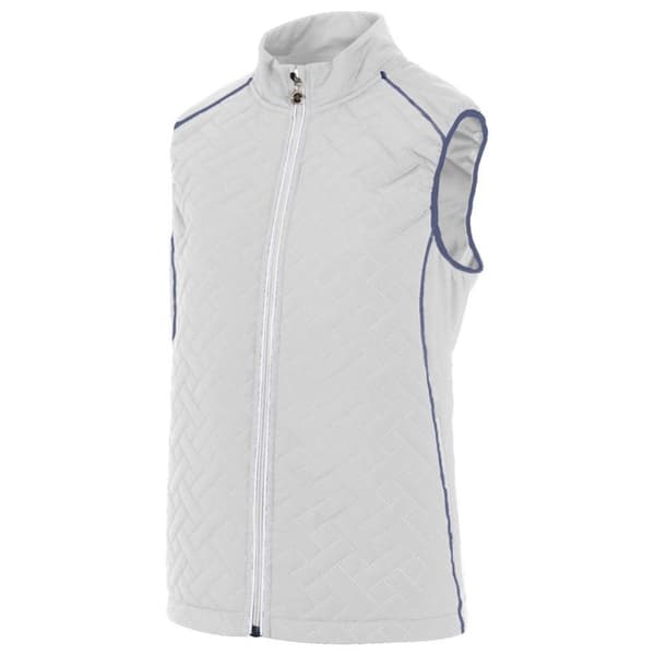 Island Green Womens/Ladies Contrast Piping Padded Golf Gilet White/Navy L