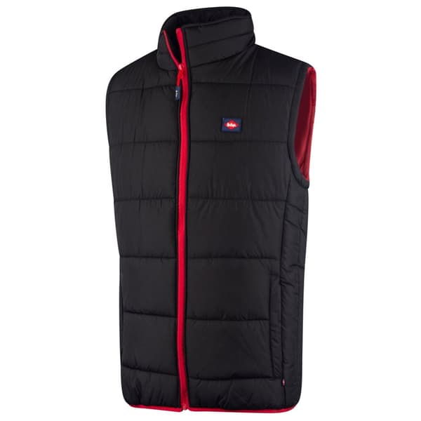 Lee Cooper Mens Padded Windproof Gilet Black M