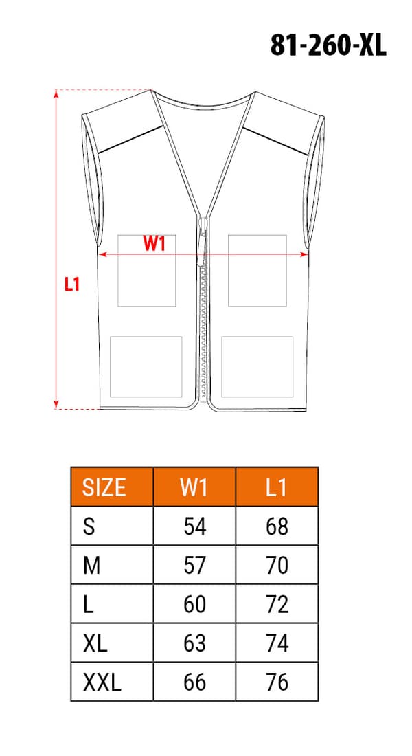 HD Arbejdsvest, str. XL/56