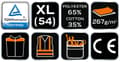 Miniatyrbillede 1 af 11: HD Arbejdsvest, str. XL/56
