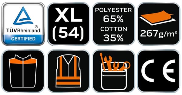 HD Arbejdsvest, str. XL/56