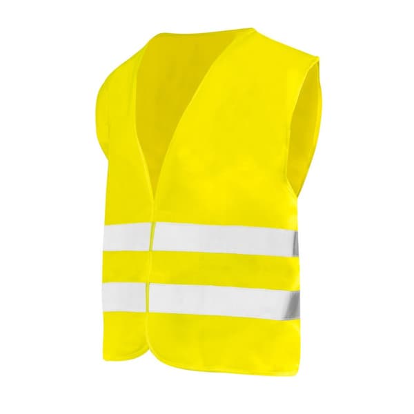 Advarselsvest, gul, str. XL