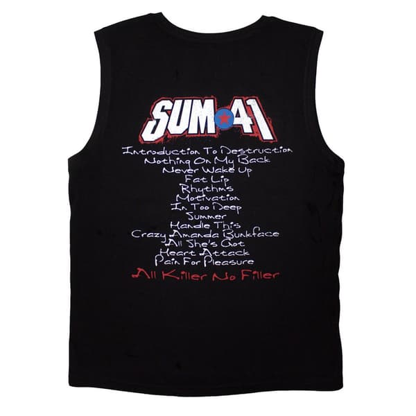 Sum 41 All Killer No Filler Tracklist Tank Top
