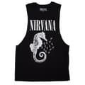 Miniatyrbild 1 av 3: Nirvana Seahorse Band Logo Mono Vest Top