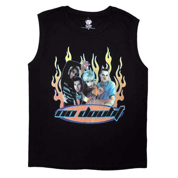 No Doubt Retro Logo Tank Top Black XXL