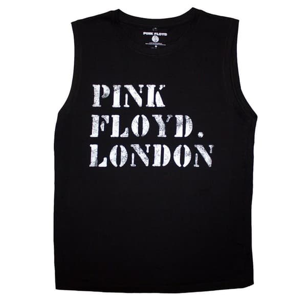 Pink Floyd Stencil Band Logo Tank Top Black XL