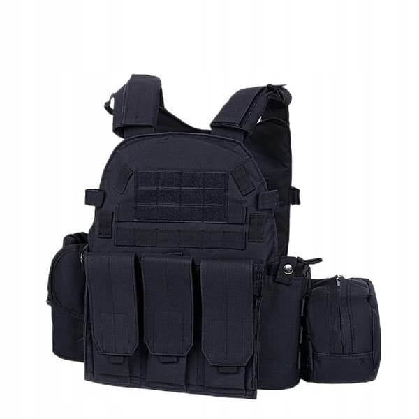 MILITARY TACTICAL MILITARY VEST 600D MOLLE-laukut POUCHES Uni Black