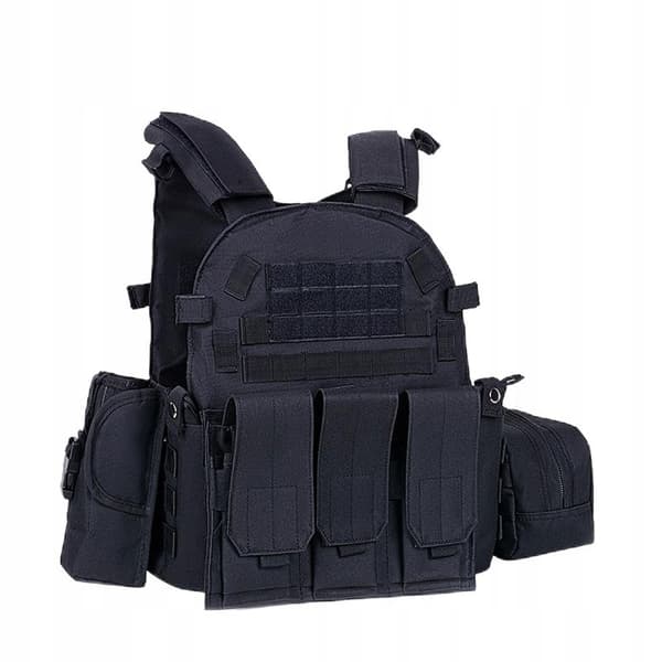 MILITARY TACTICAL MILITARY VEST 600D MOLLE-laukut POUCHES Uni Black
